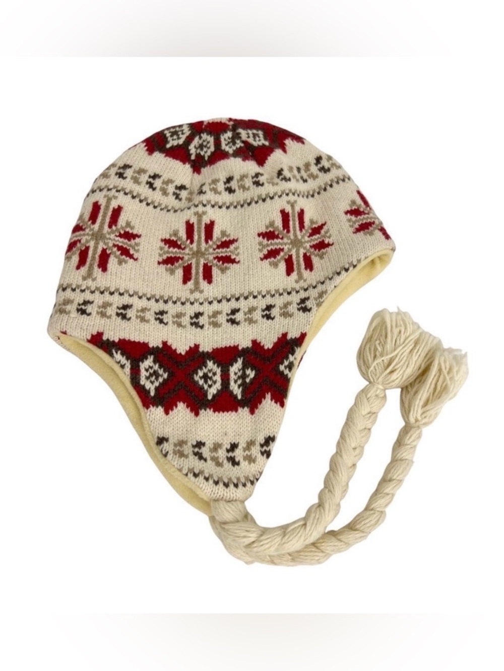 EUC- Eddie Bauer Unisex Fair Isle Tassled Beanie Hat